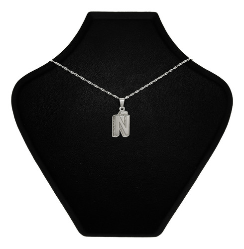 Cadena Y Dije Letra Inicial Plata 925 N 40 Cm