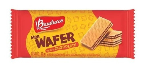 Imagem 1 de 1 de Biscoito Mini Wafer De Chocolate Bauducco 30g