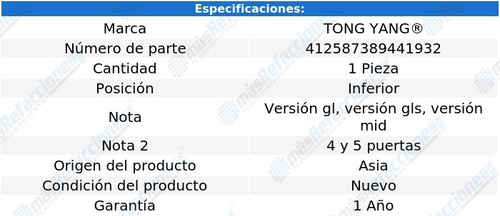 (1) Tolva Motor Inf Tong Yang Accent Del 2018 Al 2020
