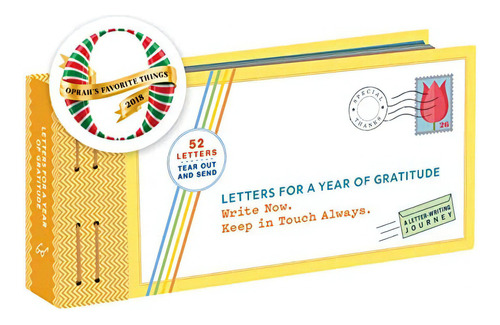 Letters For A Year Of Gratitude: Write Now. Keep In Touch Always. (gratitude Cards, Memory Book, Book Of Kindness) (letters To My), De Redmond, Lea. Editorial Chronicle Books, Tapa Dura En Inglés