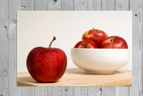 Vinilo Decorativo 60x90cm Manzana Apple Fruta Alimento M9