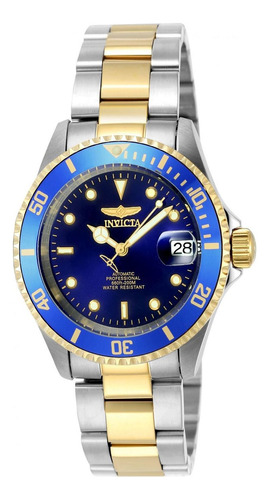 Reloj Invicta Plateado Hombre Color de la correa Plata/Dorado Color del bisel Azul Color del fondo Azul