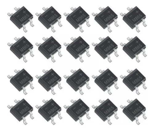 comprar 4 Rectificadores De Puente De Diodos Mb6s 20 Piezas 600v