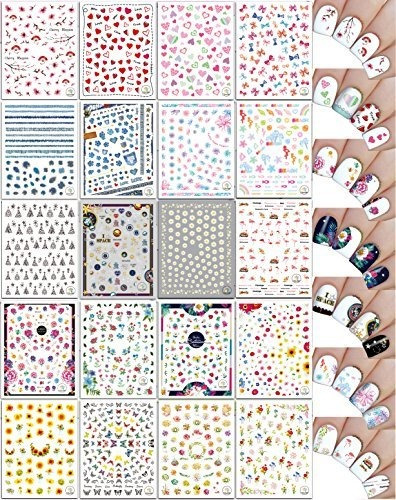 Equipo Para Decorar Uñas Nail Art Stickers Potpourri - Flami