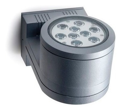 Imagen 2 de 5 de Aplique De Exterior En Aluminio Negro Unidireccional / Nexo