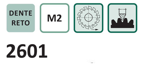 Fresa Módulo - M 2 Nº 6 - Para 35 A 54 Dentes - Din 3972