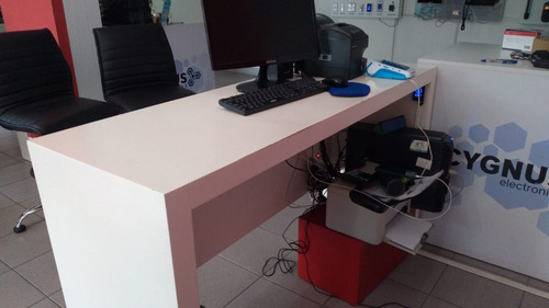 Imagen 2 de 3 de Escritorio Melamina Blanco Rectangular Usado Buen Estado