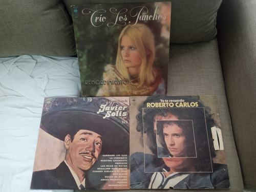 Lote De 3 Discos Vinilo Roberto Carlos Trio Los Panchos Soli