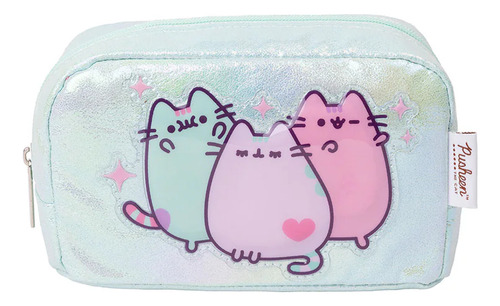 Lapicera Pusheen Gato Tornasol 20x12 Cm Color Agua Lisa