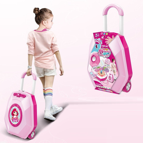 Kit completo de manicura infantil con accesorios de maletín