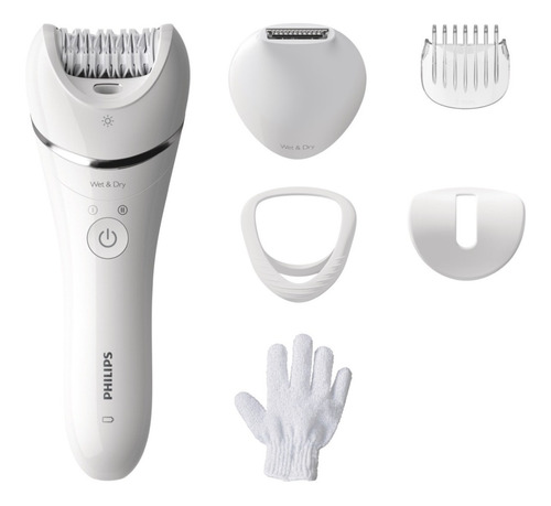Imagen 2 de 10 de Depiladora Philips Inalámbrica +6 Accesorios Bre715