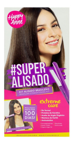 Happy Anne Kit Super Alisado Brasileño Keratina Sin Formol