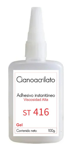 Cianoacrilato Gel St-416 100gr Adhesivo Visco/alta Pegamento
