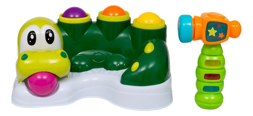 Brinquedo Jacaré Bate Martelo Com Som E Luzes E 6 Bolas Buba