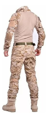 Tenida Airsoft Combat Shirt Con Protecciones Desert Digital