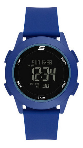 Skechers - Reloj Digital Sr5189 Para Hombre Color de la correa Azul