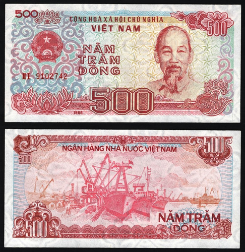 Vietnam Billete De 500 Dong Año 1988 Sin Circular