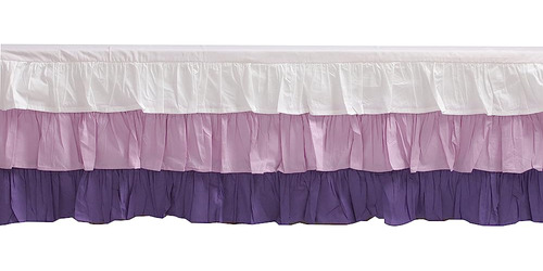 Bacati - Mix N Match Dots 3 Layer Ruffled Crib Skirt (white/