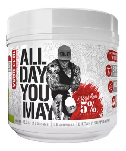 All Day U May Bcaa Rich Piana 5% - Unidad a $144900