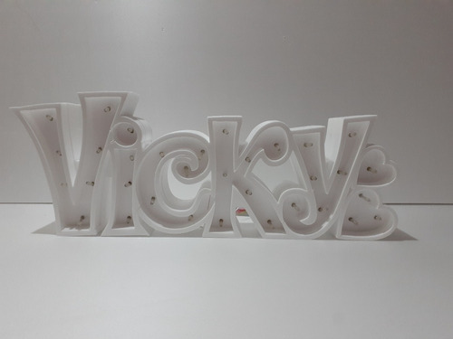 Imagen 8 de 8 de Nombres Iluminados 6 Letras 30 Cm Tu Nombre Polyfan Luces