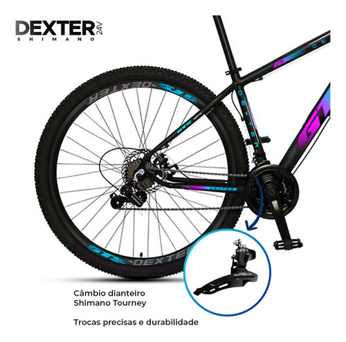 Bicicleta Gts Dexter 21v Aro 29 Shimano Freio Hidraulico