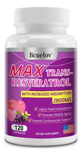 Transresveratrol   2800mg 120 Cap Formula Norteamericana 