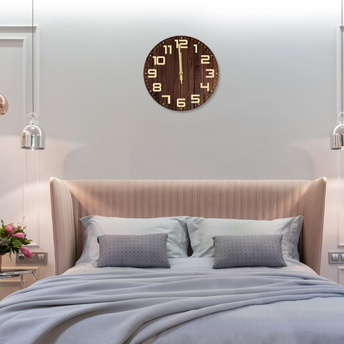 Reloj De Pared De Madera Colgante, Reloj Decorativo,