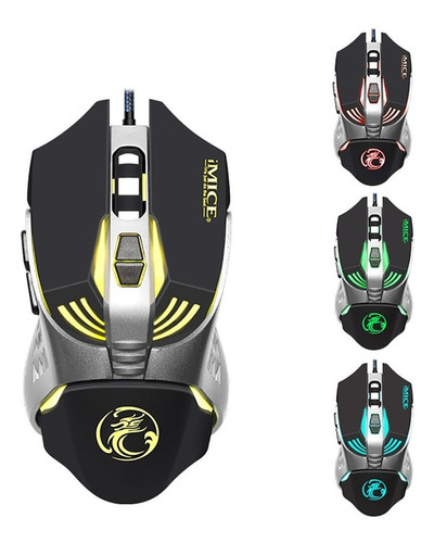 Mouse Gamer Imice V5 Rgb Multicolor 7 Botones 3200 Dpi 