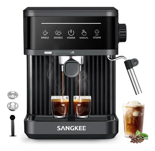 Cafetera Espresso Y Cappuccino Con Espumador De Leche, Pantalla Táctil Máquina De Café Profesional De Capuchinos Mocha Y Latte, Tanque De Agua 1.7l, Barista En Casa Y Oficina, 15 Bares, 850w