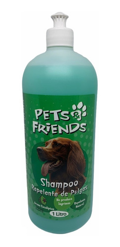 Shampoo Líquido Repelente Pulga 1lts Perro Pets Friends