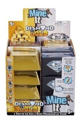 Caja X24 Juego Mine It Gold Diamond Oro Y Diamante Full