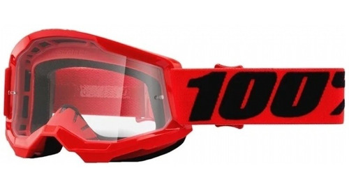 Óculos Motocross Trilha 100% Strata Furnace Juvenil Vermelho