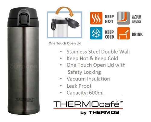 Botella Termica Thermos 600 Ml Frio Calor Un Termo De Mano!!