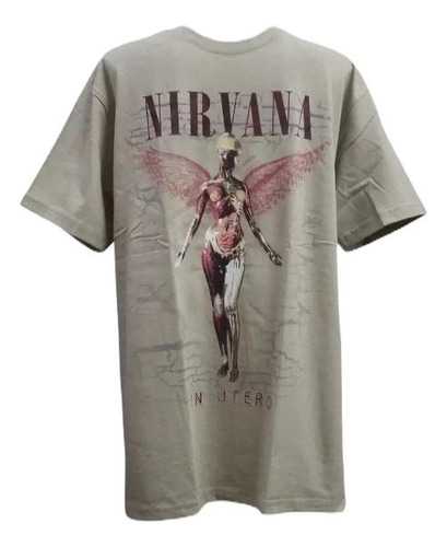 Playera Nirvana In Utero Color Beige ( Marron Claro )