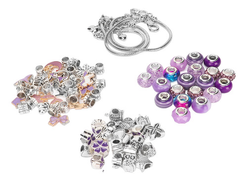 Kit De Pulsera Violeta Para Hacer Un Exquisito Colgante Bási