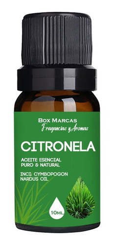 Aceite Esencial De Citronela 10 Ml Puro Y Natural 