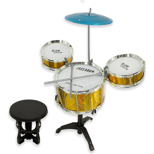 Bateria Musical Para Niños - 20 Piezas Con Asiento / Juguete