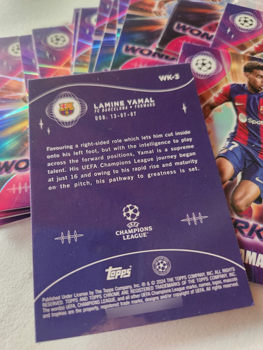 Carta Lamine Yamal Topps Chrome Insert Lamine Yamal