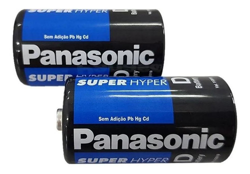 Pilhas D Grande Panasonic Zinco Lr20 C/24 Pilhas