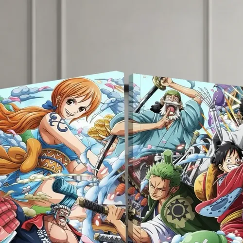 Quadro 3 Peças Para Sala One Piece Anime Desenhos Series 3d