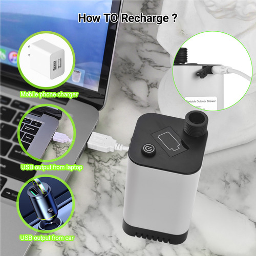 Duchas Portatiles Camping, Regadera Portatil, Led 5200mah