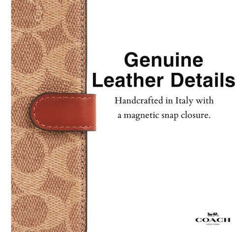 Capa Para Celular Coach Signature Canvas Wallet iPhone 15 Ta