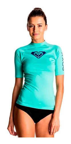 Imagen 1 de 3 de Playera Deportiva Mujer Surf Manga Corta Protección Uv Roxy