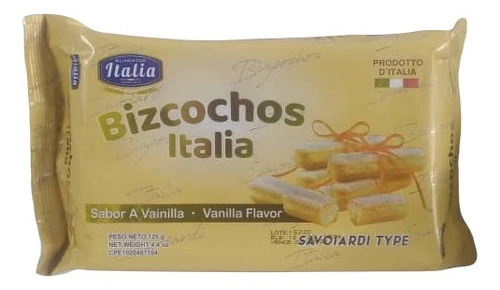 Bizcochos Italia Sabor A Vainilla 125gr