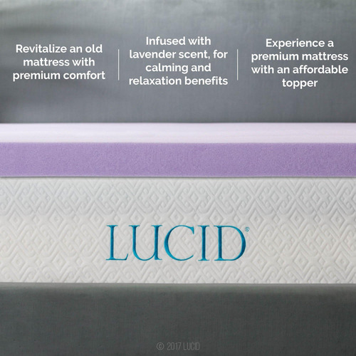 Cubrecolchón De Espuma Viscoelástica Con Infusión De Lavanda