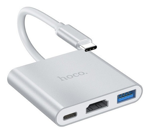 Hub Adaptador Typo-c A Usb3.0+hdmi+pd Hoco Hb14