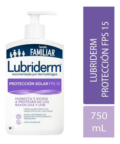 Lubriderm Crema Liquida Con Proteccion Solar Uv-15 750 Ml