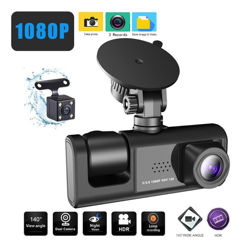 Cámara Para Auto 5 En 1 Frontal Trasera Y Tablero 1080p Hd