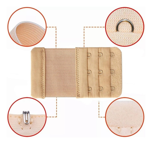 Pack X3 Extensores Para Sostén De Mujer (3 Broches) De Ideal