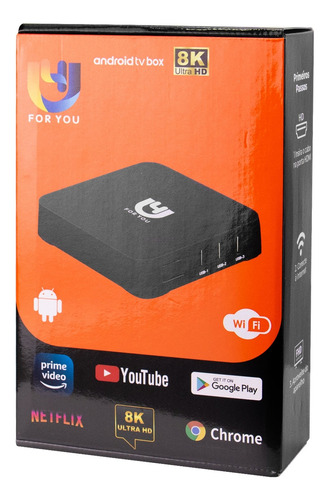 Tv Box For You 8k Android 15 64gb Wifi Iptv Alta Velocidad Negro